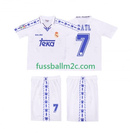 Fußballtrikots Real Madrid RAUL 7 Retro Kinder Heim Trikotsatz 1996 1997 Fußballtrikots Real Madrid RAUL 7 Retro Kinder Heim Trikotsatz 1996 1997